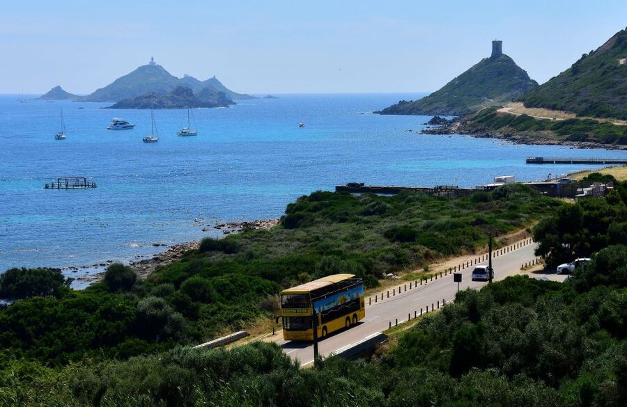 Ajaccio Sightseeing Tour - Back toward town: beaches, seaside cemetery, and the citadel view