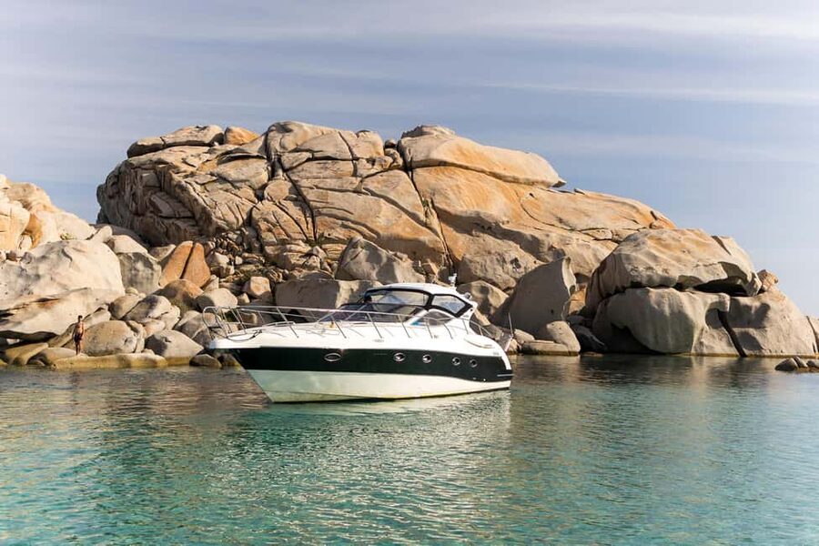 Bonifacio: Sunset Aperitif Dining Boat Tour - Calanque of Fazzio swim stop: what the water time feels like