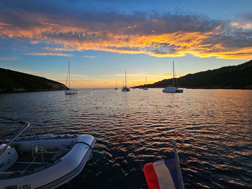 Bonifacio: sunset catamaran trip and aperitif - Value check: €80 (around $116) for food, gear, and water time