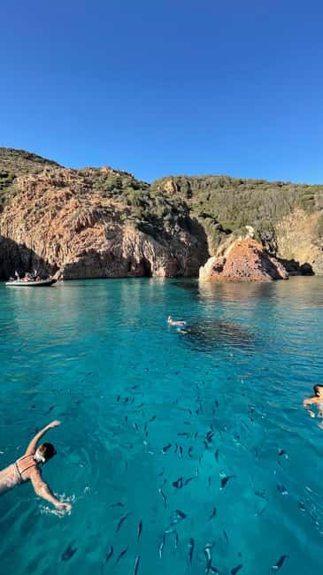 Croisière Calanques de Piana - Baignade bateau 12 places - Punta d’Omigna and Plage d’arone: the warm-up coastal hits