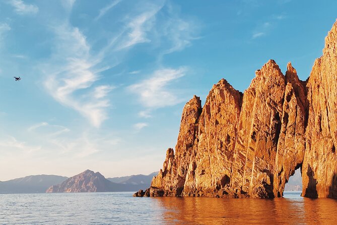 Cruise Sunset Aperitif Scandola/Gulf Porto/Piana Boat 12p - The sunset aperitif cruise plan, in plain terms