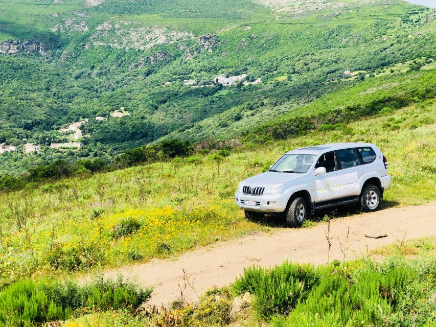 From Calvi: 4x4 Day Tour Mountain & Agriates' Saleccia Beach - The panoramic viewpoint sequence: 1200 m and 360 degrees