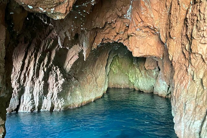 From Sagone/Cargèse: Coves of Piana sea cave Snorkeling - Omigna Tower to Piana, a short cruise with big payoff