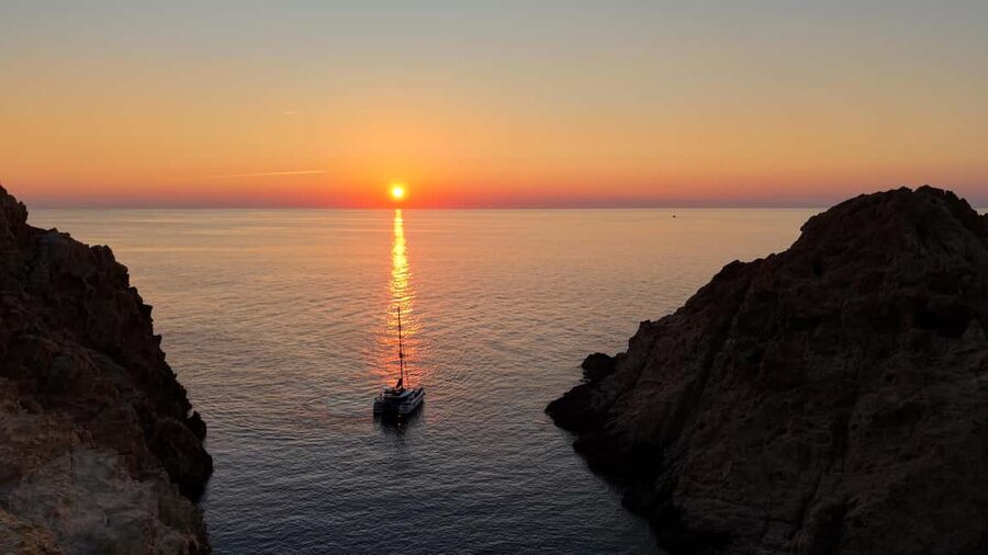 L'Île-Rousse, Corsica Catamaran Excursion: Agriates Sunset Aperitif - L’Acciolu beach swim: turquoise water and gear that lowers the effort