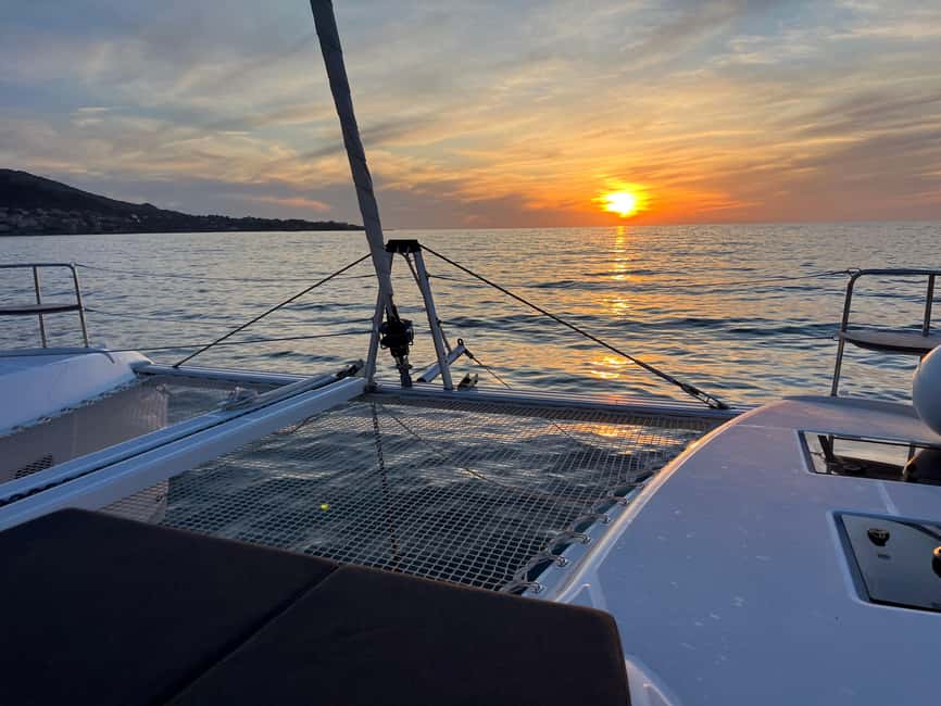 L'Île-Rousse, Corsica Catamaran Excursion: Agriates Sunset Aperitif - Catamaran comfort, rules to know, and how to pack smart