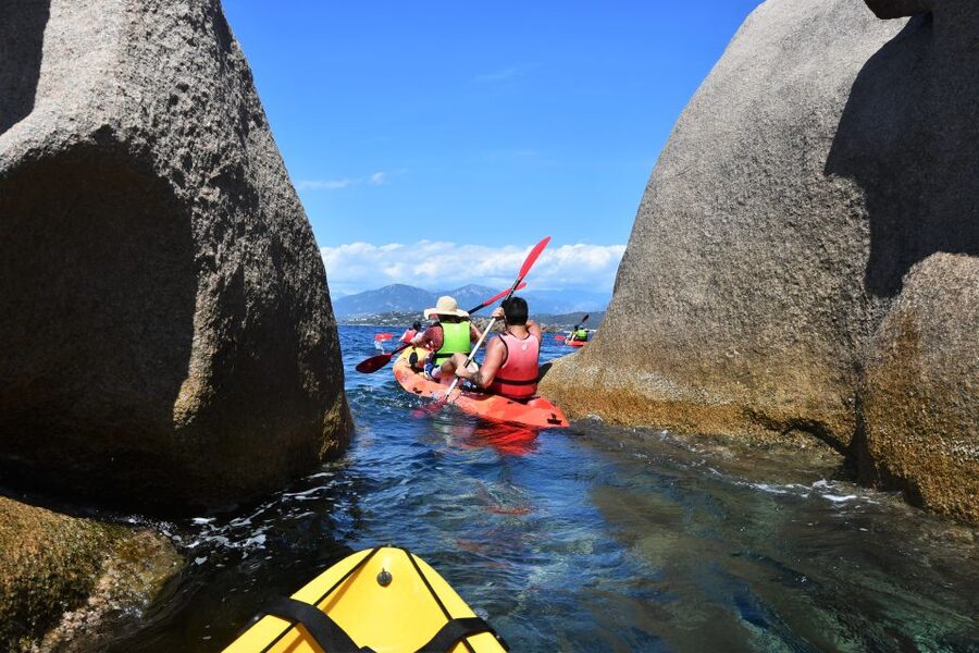 Porticcio: Guiding Kayaking Tour - Two-seater sea kayak practice: how you get comfortable fast