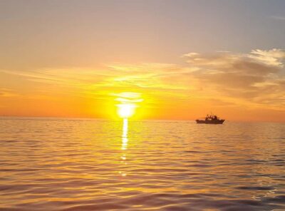 Visite en bateau avec final au COUCHER DE SOLEIL+vin Corse
